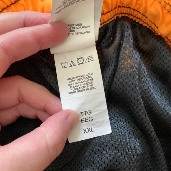Men’s Nike Swim Trunks - Grey/Orange - Size XXL - Picture 10 of 13
